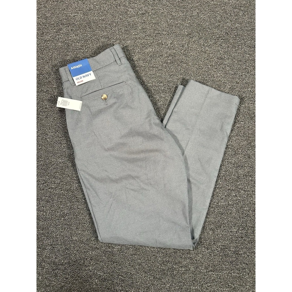 New Old Navy Pants Men's 30x30 Gray Athletic Built In Flex Stretch Casual‎